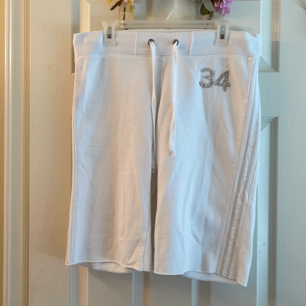 American Eagle sweatpants/Bermuda shorts style.
